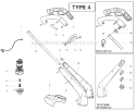 Page A Diagram and Parts List for SG12 Type 4 Weed Eater Trimmer